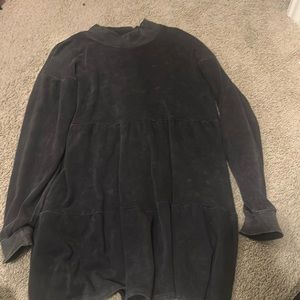 Oversized Midi Black Dress, Size Small